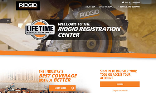 Ridgid Loyalty Program